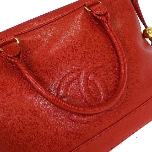 Chanel Red Calfskin Handbag 155054 - Picture 6 of 11